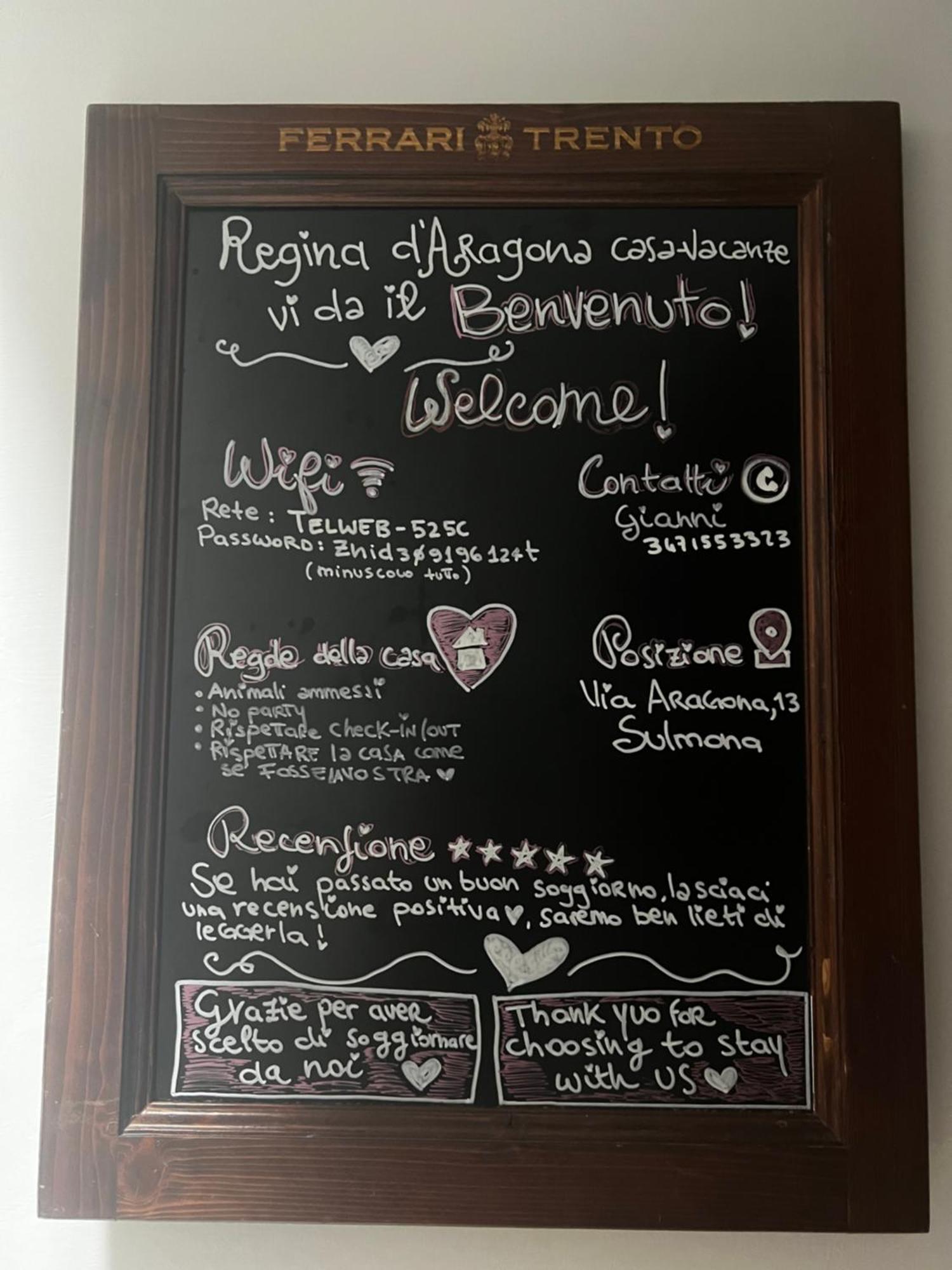 Regina D'Aragona Casa Vacanze スルモナ エクステリア 写真